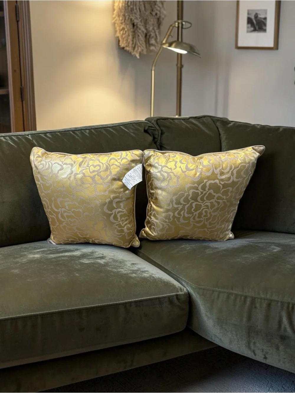 Set of 2 Gold Abstract 18